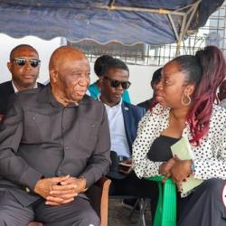 President  Boakai Pays Condolence Visit to the Home of Former First Lady Madam Nancy Doe