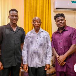 President Boakai Honors Berthold Kobina Ackon (Wodemaya) and Jenkins Nyuma 