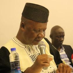 Min. Francis Sackilla Nyumalin speaks at the Renaming Ceremony of the Ministry of Internal Affairs to the Ministry of Local Government