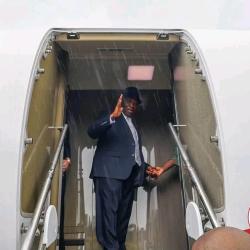 President Boakai Departs for Sierra Leone.