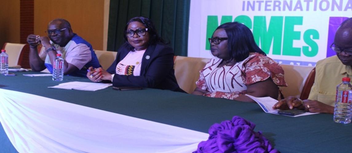Minister Dagoseh (second from left) in attentive mood Minister Dagoseh (second from left) in attentive mood