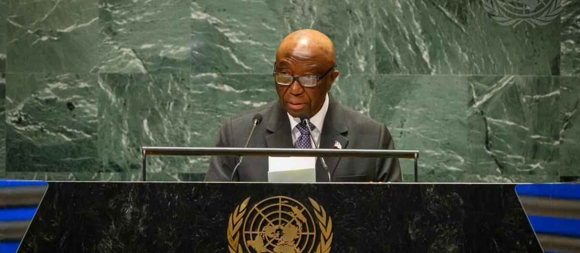 H.E. Joseph Nyuma Boakai, Sr., President of Liberia addresses the UN General Assembly; New York, Wednesday, September 25, 2024