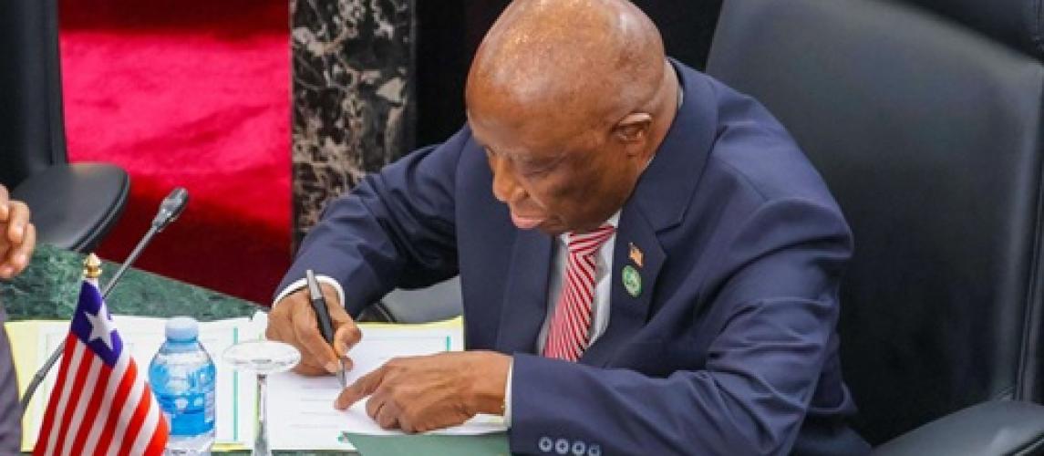 President Boakai Joins West African Leaders in Signing ECOWAS 50th Anniversary Declaration 