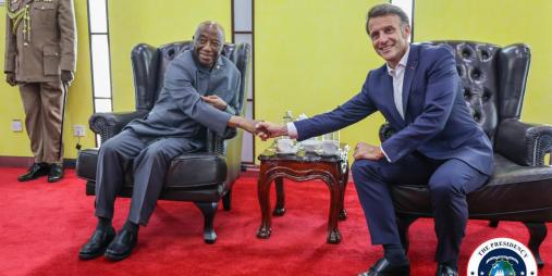 President Boakai and President Emmanuel Macron