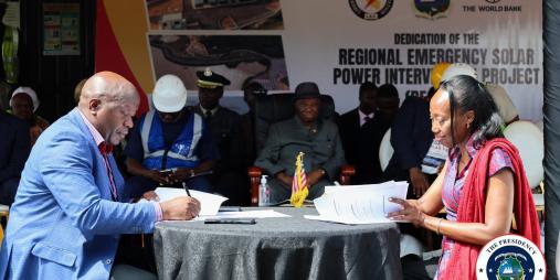 President Boakai Oversees Signing of US$125 Million in World Bank Financing Agreements.
