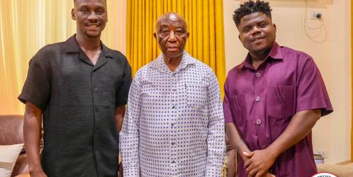 President Boakai Honors Berthold Kobina Ackon (Wodemaya) and Jenkins Nyuma 