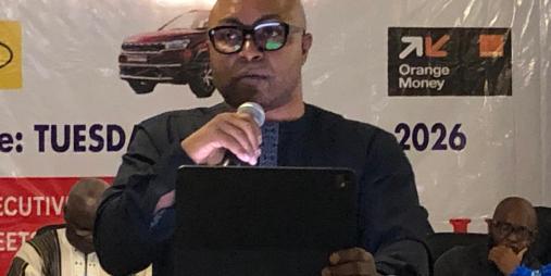 Hon. Sieleaf Ralph Tyler Speaking at the official Launch of the mobile money payment