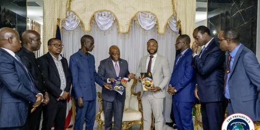 President Boakai Receives LPRC Management Team.
