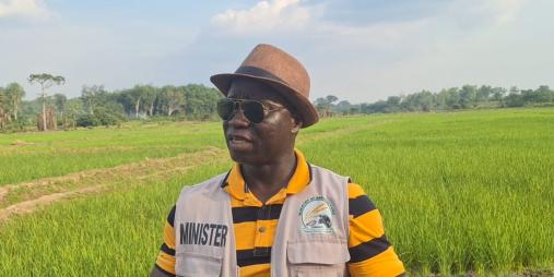 Minister Nuetah Lauds Progress at Rice Production Sites, Urges More Action in Bong County